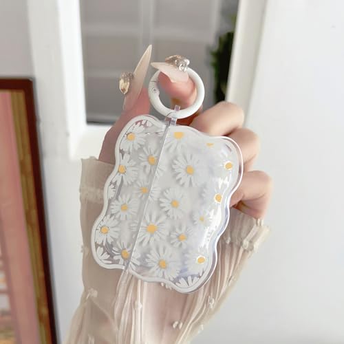 Cute AirPods Pro 2/1 Gen Clear Case, Girly Daisy Design Soft TPU Protective Shockproof Kawaii Apple iPod Pro 2nd/1st Generation Cover with Cleaner Pen & Keychain Girls Women 2023/2022/2019 - color: Clear Daisy, size: for Airpods Pro 2/1 2023/2022/2019