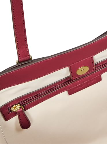 Michael Kors Women's Taryn Large Multi-functional Top-zip Tote Bag - color: Gold-tone Hardware/Deep Red