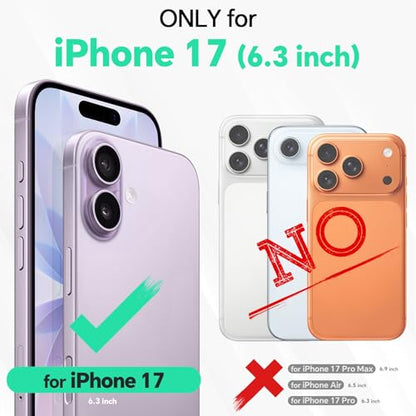 TUCCH Wallet Case for iPhone 17 (6.3") 2025, 4 Card Slots, Orange | RFID Blocking, Viewing Stand, Shockproof TPU Shell, PU Leather, Magnetic Closure, Protective Folio Flip Cover - color: Orange