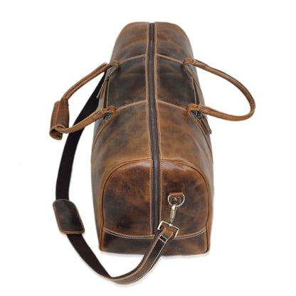 Leather Travel Duffel Bags for Men and Women Full Grain Leather Overnight Weekend Leather Bags Sports Gym Duffle