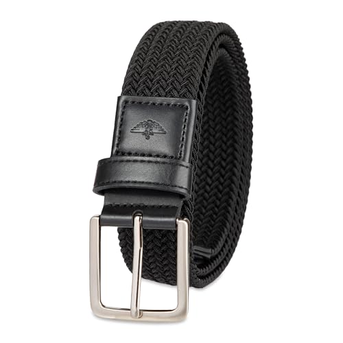 Dockers Men's 1 3/8 in. Stretch Fabric Braided Belt - color: Black, size: 3X (50-52)