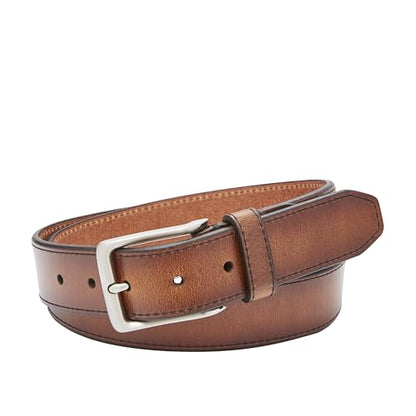 Fossil Brown Leather Belt for Men - color: Griffin Cognac, size: 32