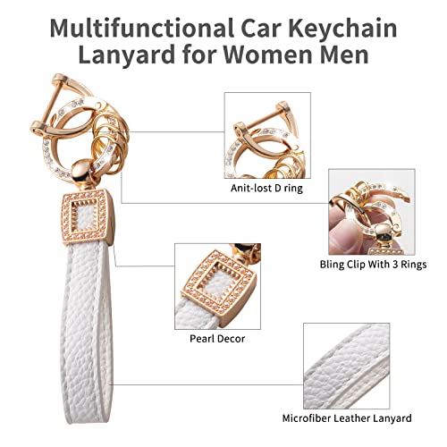 for Honda Key Fob Cover with Leather Lanyard, Car Key Fob Case Compatible with Honda Accord Civic CRV Odyssey Pilot Smart Key Protector Holder - style: For Honda a Button