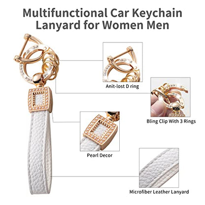 for Honda Key Fob Cover with Leather Lanyard, Car Key Fob Case Compatible with Honda Accord Civic CRV Odyssey Pilot Smart Key Protector Holder - style: For Honda a Button