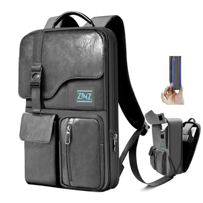 Slim & Expandable Laptop Backpack 15.6 Inch, Computer Rucksack Water Resistant Bag, Anti-Theft Travel Daypack for Men and Women-Gray - color: Gray