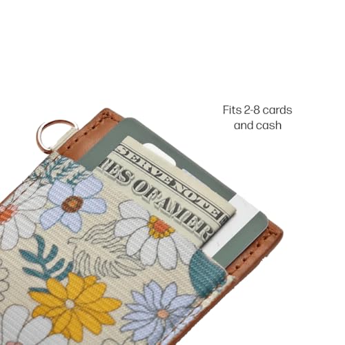 Thread Wallets Ultra Slim Minimalist Leather Card Holder Wallet (Blossom) - color: Blossom