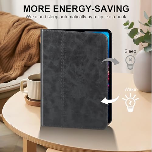 Leather Case for Samsung Galaxy Tab S11 11 inch 2025 Folio Cover | Genuine Leather Smart Protective Shell Fits SM-X730/X736B/X736,S Pen Holder,Auto Wake/Sleep,Shockproof & Drop-Proof.Black - color: Black, size: S11 11 inch