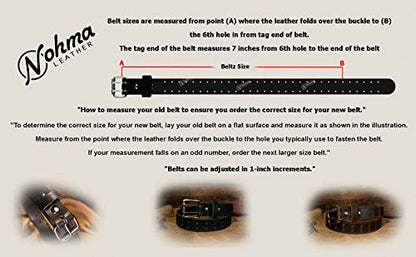 Men’s Classic Leather Belt, Double Prong Retro Style, Antique Nickel Buckle, 1 ½” Width, Amish handmade in the USA - color: Black, size: 34 inches