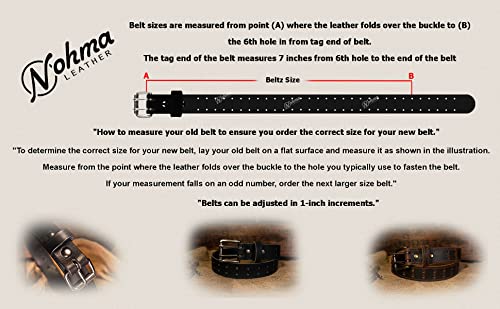 Men’s Classic Leather Belt, Double Prong Retro Style, Antique Brass Buckle, 1 ½” Width, Amish handmade in the USA - color: Black, size: 42 Inch
