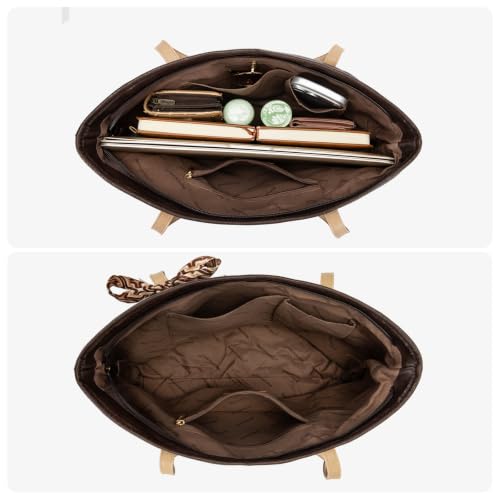 Montana West City Tote Bags Purses and Handbags for Women Causal Bag - color: *Two Tone Coffee
