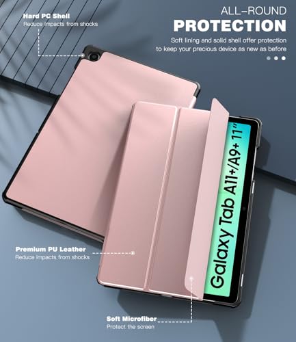 TiMOVO Case for Samsung Galaxy Tab A11+/A11 Plus 11" 2026, Pink | Fit for SM-X230/X236/X238, Slim Lightweight, Stand Hard Back Shell, Auto Wake/Sleep - color: Pink
