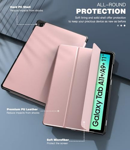 TiMOVO Case for Samsung Galaxy Tab A11+/A11 Plus 11" 2026, Pink | Fit for SM-X230/X236/X238, Slim Lightweight, Stand Hard Back Shell, Auto Wake/Sleep - color: Pink