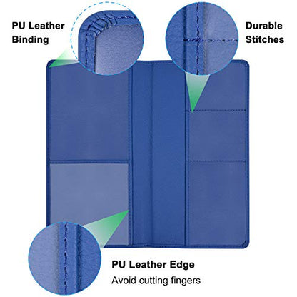 Wisdompro Car Registration and Insurance Holder, Document Card Organizer | PU Leather, Auto Glove Box Folder, Men and Women Wallet Case for Vehicle Driver License, Paperwork, Paper, ID, Receipt - color: Blue