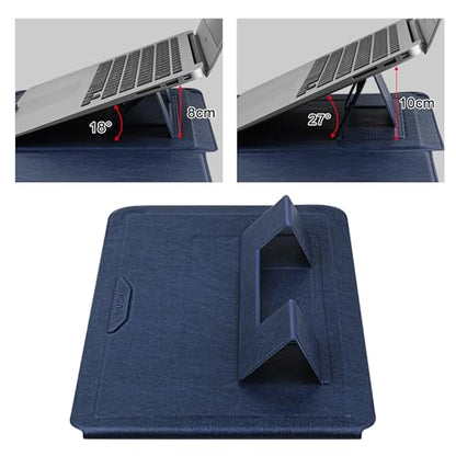 HoYiXi 15.6 16 Inch Laptop Sleeve Case with Stand Feature for MacBook Pro 16 2025 & 2021,ASUS Vivobook 15/MacBook Pro 15/Surface 3/Matebook D15/Galaxy Book Flex,15-16'' Laptop Cover,Blue - color: Blue, size: 15-16'' laptop