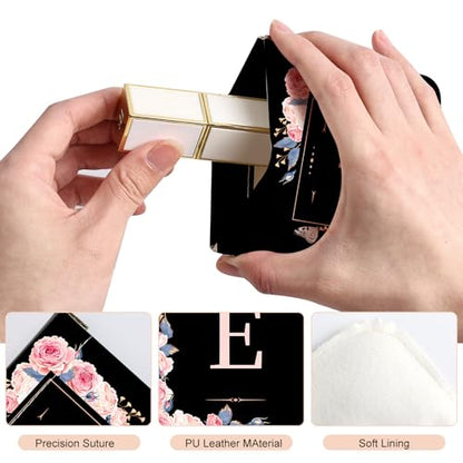 2Pcs Initial Letter PU Leather Small Squeeze Coin Purse Pouch Mini coin Bag Unique And Cute Wallet Cosmetic Bags For Women Girls Men Change Bag Letter E - color: Letter E