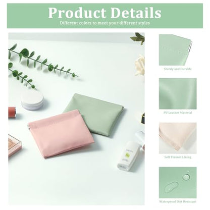 4Pcs Mini Cosmetic Bags Coin Purse Pocket Storage Pouch for Women