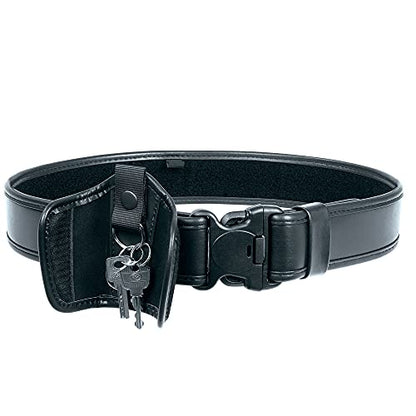 Slient Key Holder for Duty Belt Durable Law Enforcement Police Tactical Silent Key Keeper Pouch - color: Black Plain