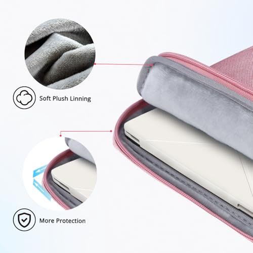 Ferkurn Laptop Case Sleeve for Men Women Chromebook Case Compatible with MacBook Air/Pro Lenovo Surface HP Dell ASUS Acer, 15.6 inch, Pink - color: Pink, size: 15.6 inch