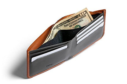 Bellroy Hide & Seek Wallet (Slim Leather Bifold Design, RFID Protected, Holds 5-12 Cards, Coin Pouch, Flat Note Section, Hidden Pocket) - color: Caramel