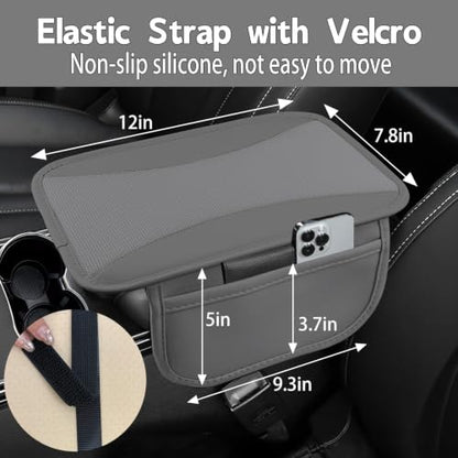 NBTEPEM 6 PCS Nappa Microfiber Leather Grey Steering Wheel Cover Set, Breathable Fabric Cooling Steering Wheel Cover 14.5-15inch Universal, Car Center Console Cover, Seat Belt Cushion, Cup Coaster - color: Grey