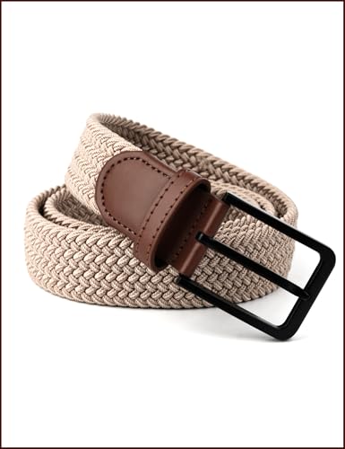 Stretch Elastic Braided Woven Golf Belt 1 3/8 Inch Wide for Men and Women - color: Blue, size: XX-Large (Fits 44-50" Waist)