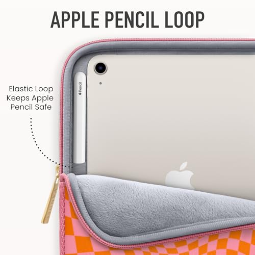 Vandel Slim & Protective Tablet Sleeve for 9-11 inch iPad A16, 11 iPad Pro | Fits al 9-11 Inch iPads + Tablets, 10.9" iPad,10.2" iPad, 10.9" iPad Air, 11 Inch Samsung Galaxy Tab A9+, Fits Magic Keyboard - color: b. Pink Checker, size: 9-11 Inch Tablet