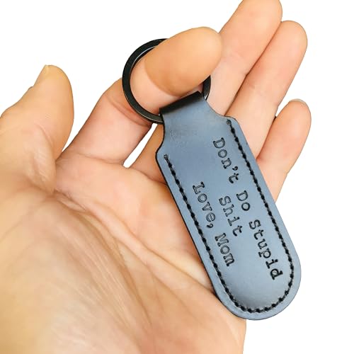Funny Keychain for Nephew Niece From Aunt Don't Do Stupid Sh*t Love Auntie Leather Key chain Christmas Birthday Gift - style: Love Mom
