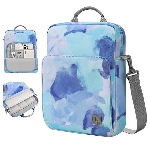 Dadanism 9-11 Inch Tablet Sleeve Bag Carrying Case with Shoulder Strap | Fits iPad (A16) 11", iPad 10th Gen 10.9", iPad Air M4/Pro M5 11", iPad 9/8/7th 10.2", Galaxy Tab A11+ Plus 11", Graffiti blue - color: Graffiti Blue, size: 9-11 Inch