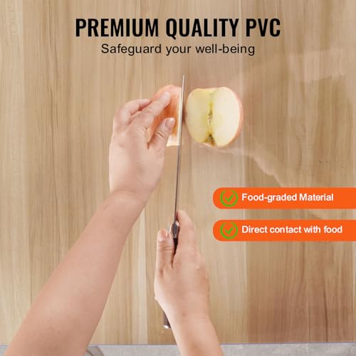 VEVOR Plastic Table Cover, 42 x 42 Inch 2.0 mm Thick Clear Round PVC Desk Mat Protector, Waterproof & Easy Cleaning Desk Pad Tablecloth, for Office, Dresser, Dining Room, Night Stand - size: 42" (Round)