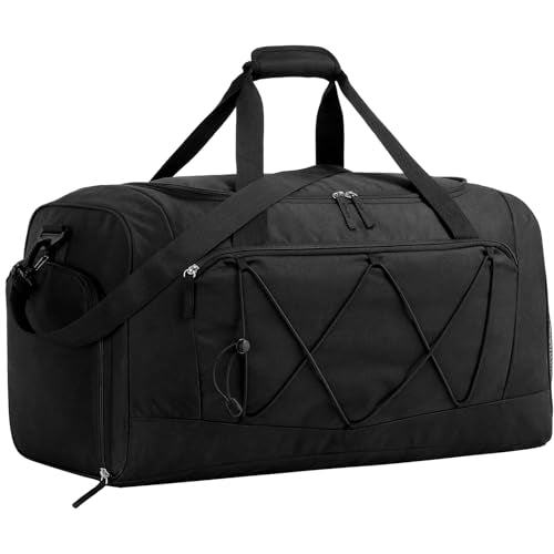 Vorspack 25 Inches Structured Gym Bag with Shoe Compartment, Black - color: Black, size: 25 Inches