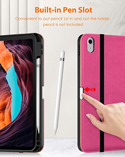 DTTO for iPad (A16) 11th Generation 11-inch & 10th Gen Case, Rose Red - color: B-Rose Red