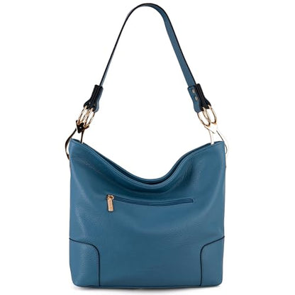 Montana West Hobo Bags for Women Top Handle Satchel Shoulder Purse Bucket Handbag - color: Special-blue Jean