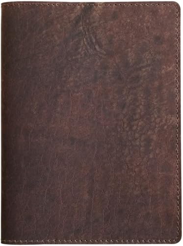 Fan&Ran Leather Cover for A5 Journals, 6.7"x9", Bourbon Brown - size: Medium (6.7"x9")