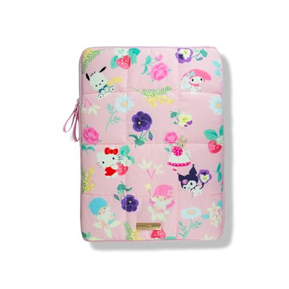 Sonix x Sanrio | Puffy Laptop Sleeve | 15-16 Inch, Quilted Pillow Puffer Laptop Carrying Case, Computer Sleeve | Hello Kitty & Friends Floral - color: Hello Kitty & Friends Floral