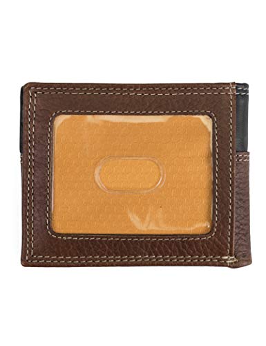 Timberland PRO Men's Slim Leather RFID Bifold Wallet with Back Id Window - color: Teak, size: One Size