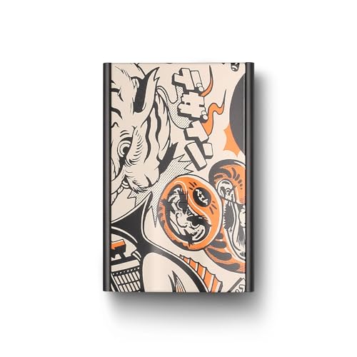 Automatic Aluminum Card Holder, RFID Protection. Model: SLIDER | Instant pop-up card access. Find the right card in seconds. Holds up to 6 cards. Ultra-slim design. - color: Collab Paiheme, size: One Size