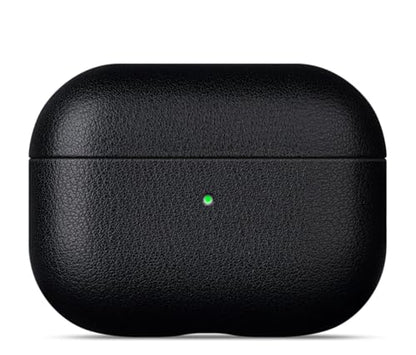 Lopie Leather Case Compatible with AirPods Pro 3rd Generation, Protective Hard Cover Fully-Wrapped with Top Grain Leather, Handmade for AirPods Pro 3 Case Cover (Not for AirPods Pro 2nd Gen) - Black - color: [Cow Leather]-Black