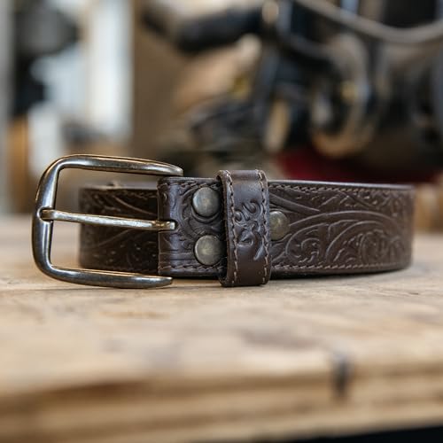 Browning Men's Rugged Leather Casual Belts - color: Citori (Brown), size: 42