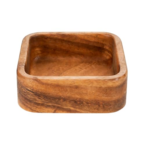 Ring Holder, Square Wooden Jewelry Tray, Small Jewelry Dish for Women and Men, Trinket Holder