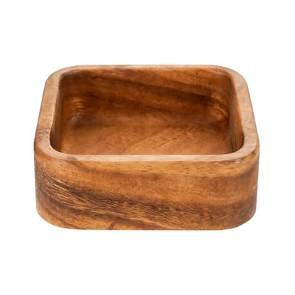 Ring Holder, Square Wooden Jewelry Tray, Small Jewelry Dish for Women and Men, Trinket Holder