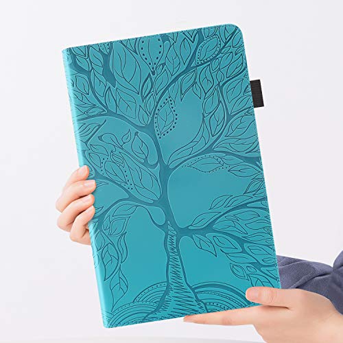 Case for Samsung Galaxy Tab A9 Plus 11 inch 2023 (SM-X210/X216/X218), Flip Cover Samsung Galaxy Tab A9+ 5g PU Leather with Elastic Band & Card Holder -Turquoise - color: Turquoise, size: Tab A9 Plus 11 inch 2023