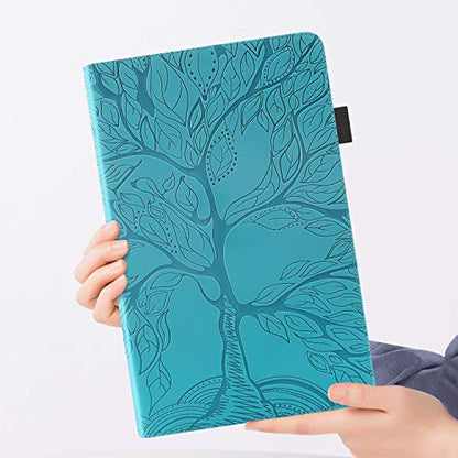 Case for Samsung Galaxy Tab A9 Plus 11 inch 2023 (SM-X210/X216/X218), Flip Cover Samsung Galaxy Tab A9+ 5g PU Leather with Elastic Band & Card Holder -Turquoise - color: Turquoise, size: Tab A9 Plus 11 inch 2023