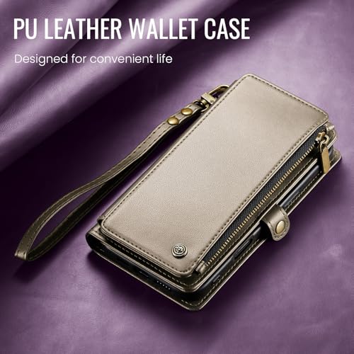 Defencase for iPhone 16 Pro Max Wallet Case with RFID Card Holder, Titanium - color: Desert Titanium