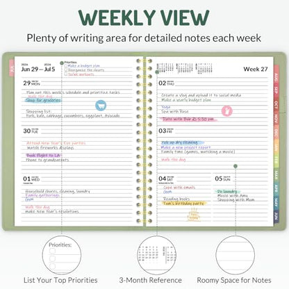 Forvencer Planner 2026-2027, Academic Planner Weekly & Monthly,Soft Cover - color: beige, size: 8.5"x11" (Jul 2026-Jun 2027)