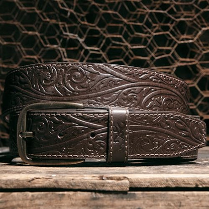 Browning Men's Rugged Leather Casual Belts - color: Citori (Brown), size: 40