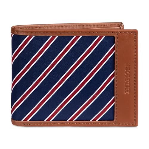 Tommy Hilfiger Men's Tie Fabric Passcase Wallet - color: Tan - Passcase
