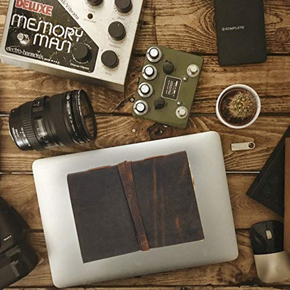 Leather Journal Travel Diary, Handmade Vintage Bound Notebook For Men & Women, Antique Finish, Genuine Buffalo Leather- Quality Unlined Paper Perfect for Notes, Art Sketchbook, 7X5 Inches, Brown - style: 7X5 Inches - Brown Unlined (Deckled Edge)