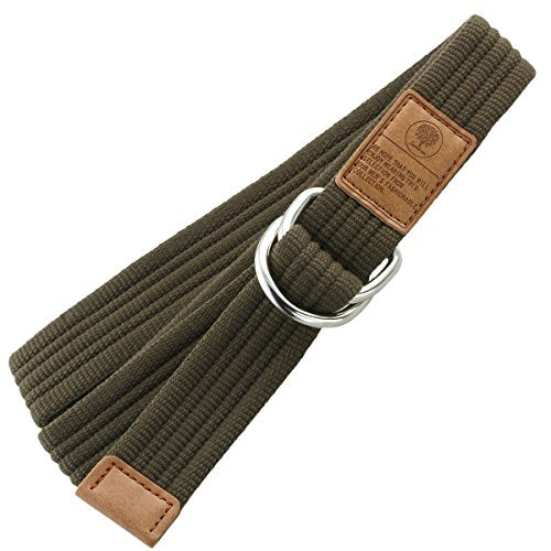 moonsix Canvas Web Belts with D-ring Buckle for Men, Army Green | Adjustable Military Style Double D Ring Men's Casual Belt - color: F-army Green(style 1), size: fit 32-40" Waistline