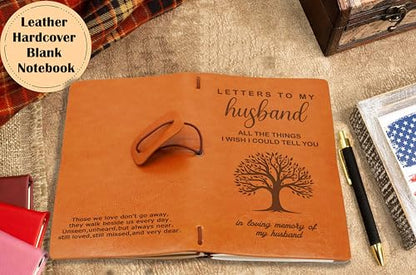 ZVMIS Husband Memorial Remembrance Gift-Bereavement Gift-Refillable Travel Photo Diary Journal-Sympathy Presents for Loss of Loved One-Letters To My Husband,All The Things-In Loving Memory - style: Style34-6-letters to my husband