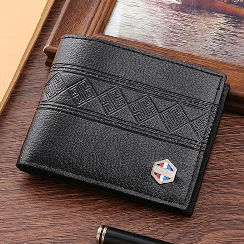 Slim Wallet for Men with Money Clip, Minimalist Wallet with Zipper, Bifold Mens Wallets with Credit Card Holder, PU Leather Men's Wallet with Coin Purse, Carteras Para Hombres (Black 6) - color: Black 6